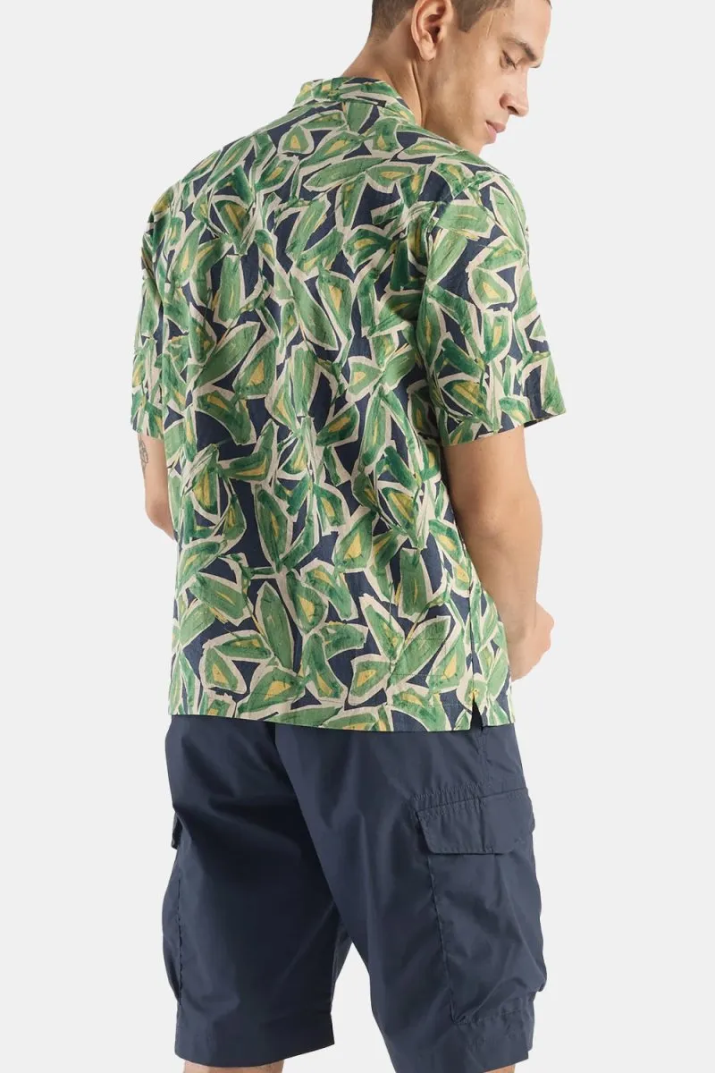 Universal Works Minari Artist Flower Lincot Shirt (Navy)