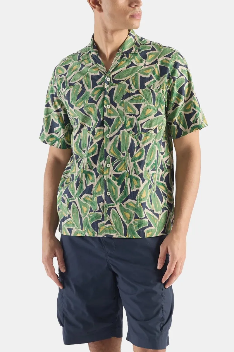 Universal Works Minari Artist Flower Lincot Shirt (Navy)