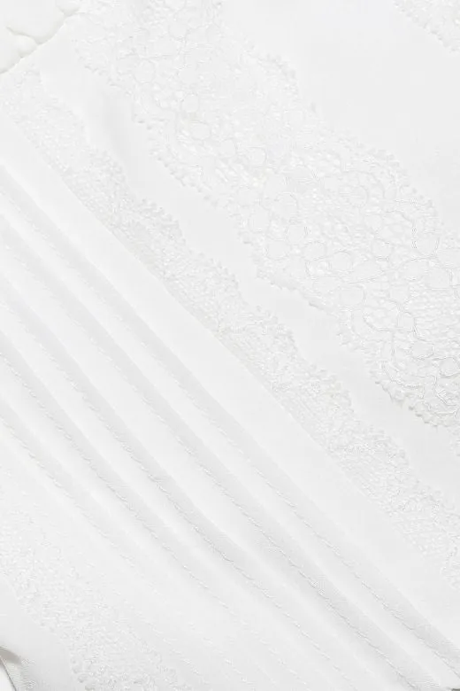 Valerie Corset Crop Top - Pearl White