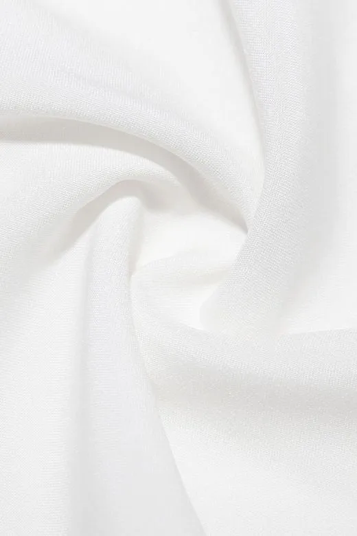 Valerie Corset Crop Top - Pearl White