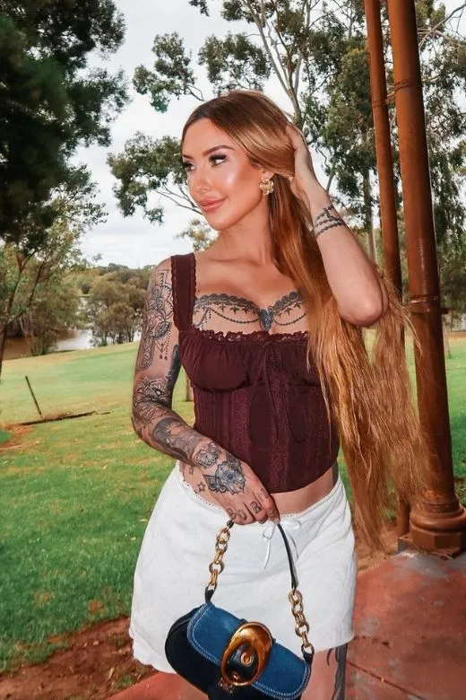 Valerie Corset Crop Top - Pearl White