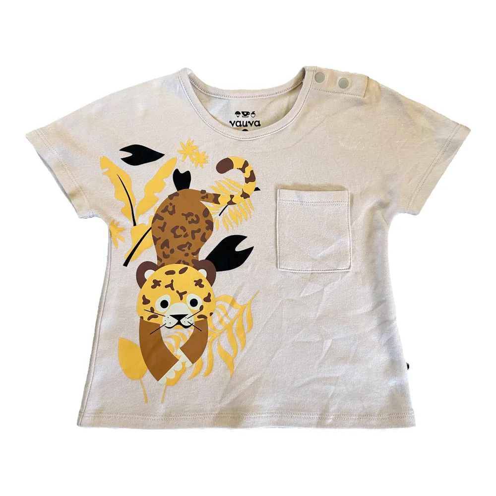 Vauva SS23 Safari - Baby Boys Leopard Cotton Shorts Sleeve Pocket T-shirt