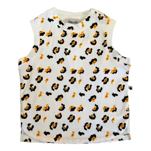 Vauva SS23 Safari - Boys Leopard Print Cotton Vest (Orange)