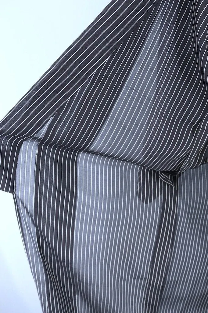 Vintage Black & White Striped Kimono