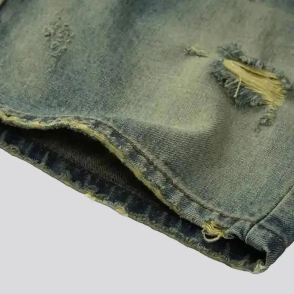 Vintage loose men's jean shorts
