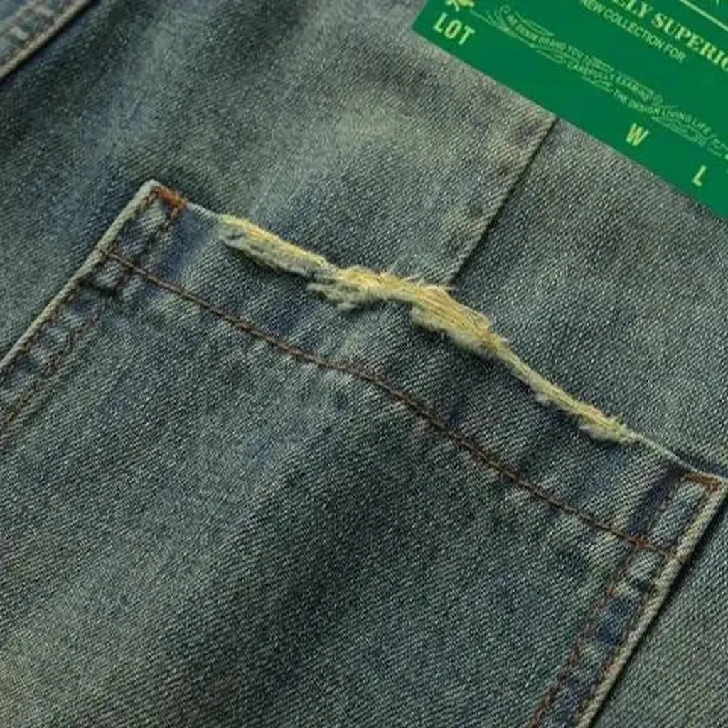 Vintage loose men's jean shorts