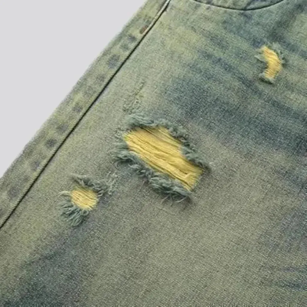 Vintage loose men's jean shorts