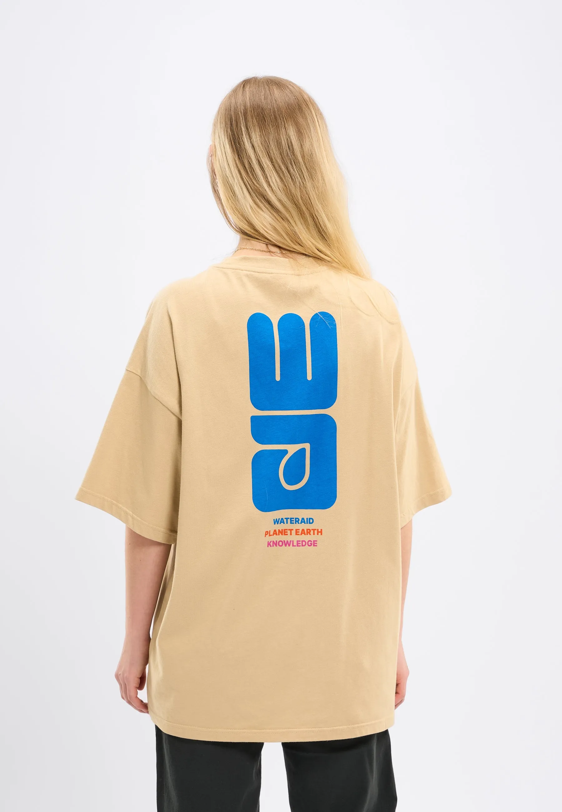 WATERAID big logo oversize t-shirt - Safari