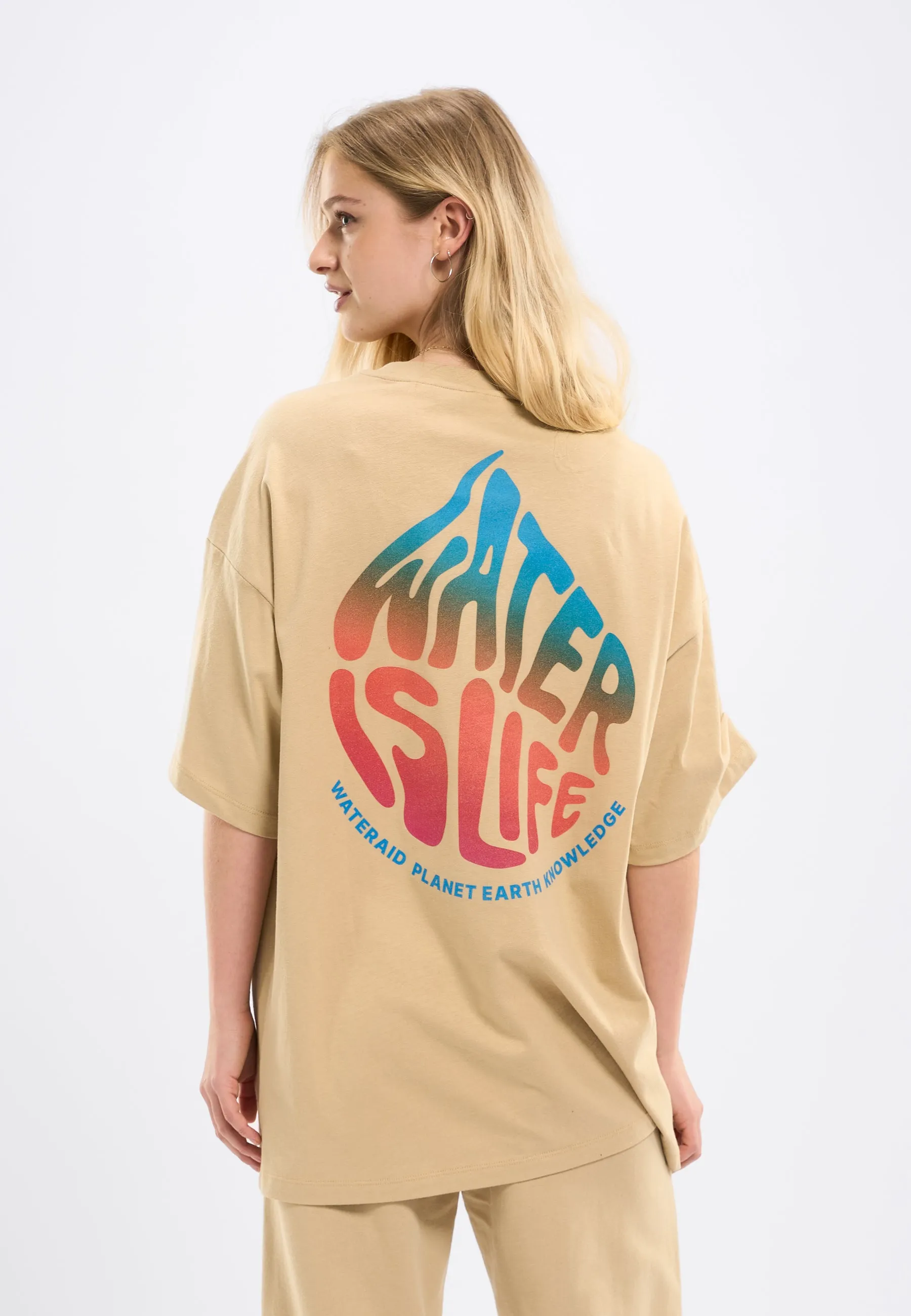 WATERAID Printed oversized t-shirt - Safari