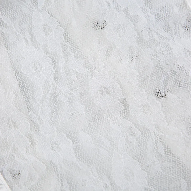 White Strap Tie Up Bandage Corset Top