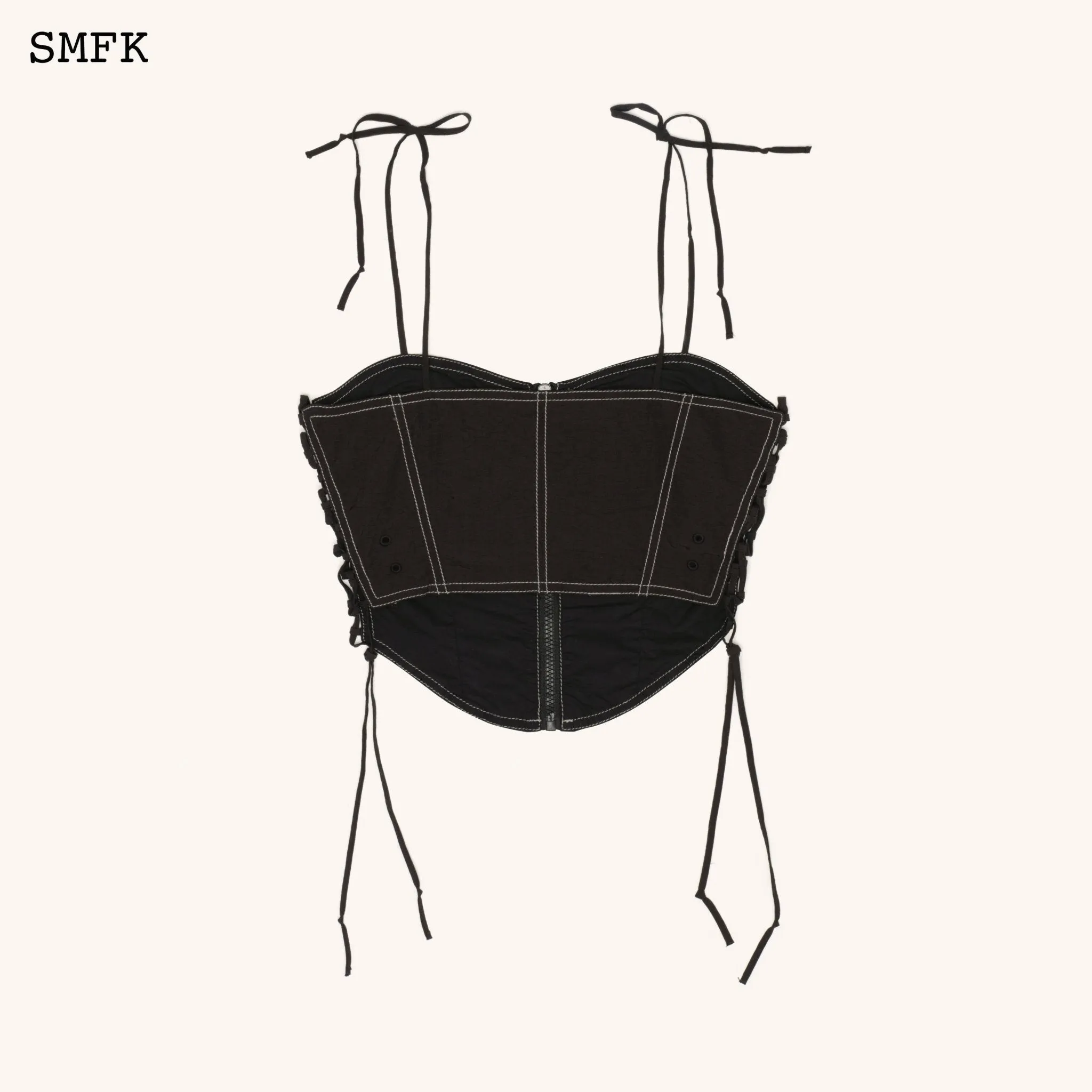WildWorld Black Stray Paratrooper Corset Tube Top