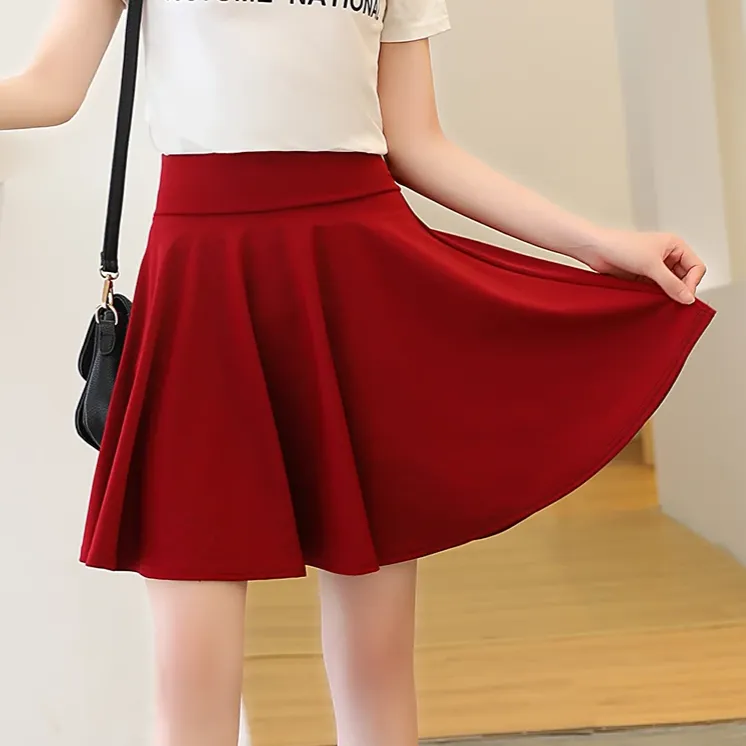 Women's Casual High-Waist A-Line Mini Skirt Shorts