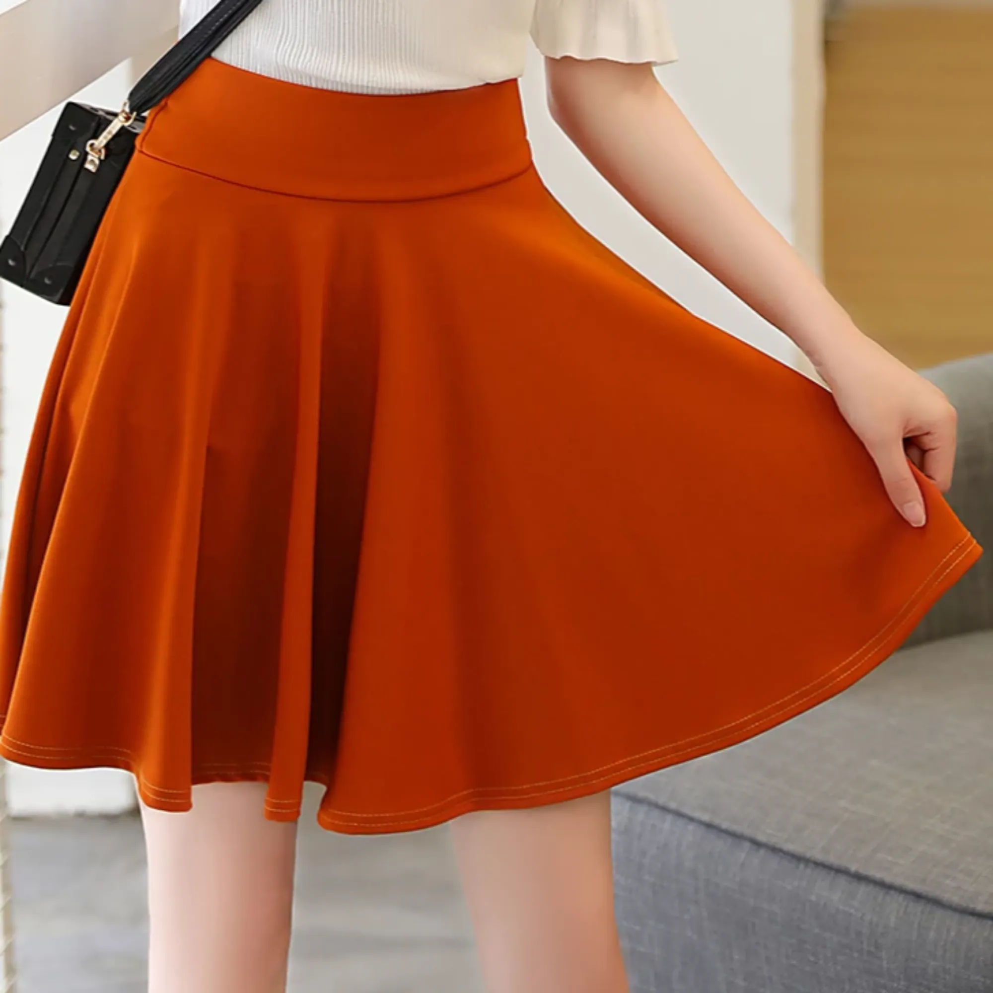 Women's Casual High-Waist A-Line Mini Skirt Shorts
