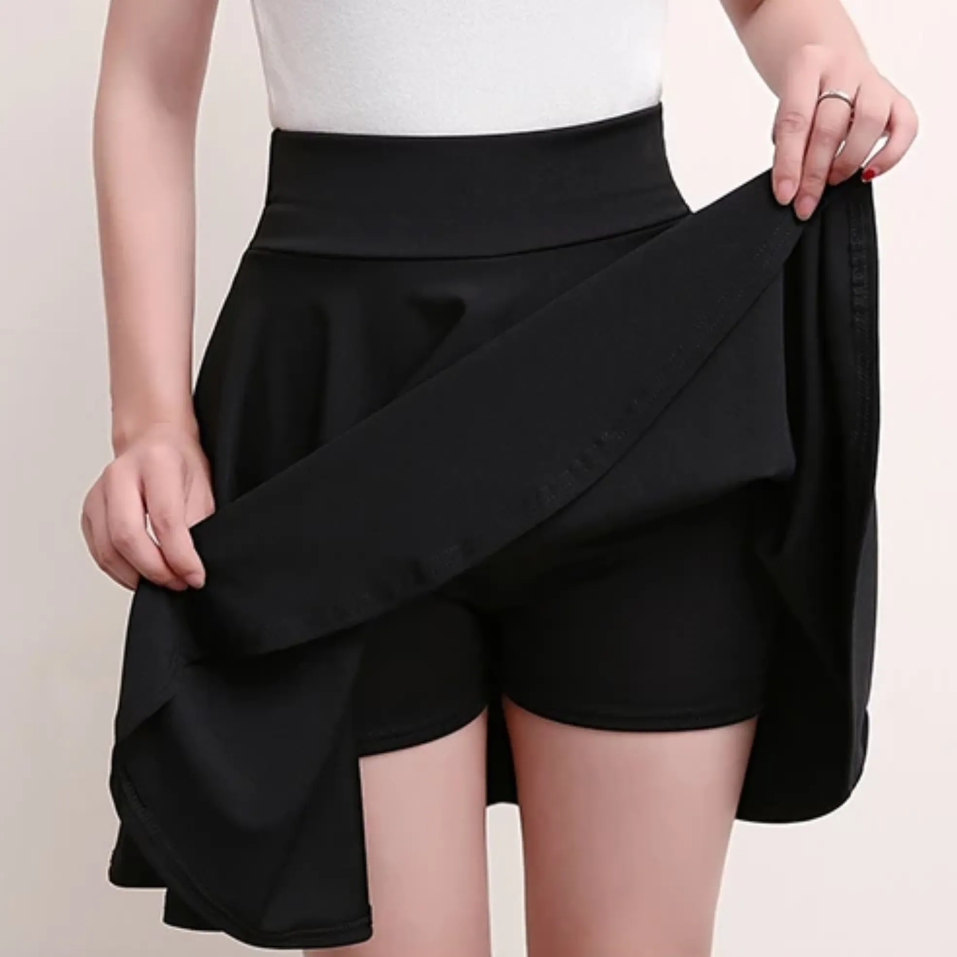 Women's Casual High-Waist A-Line Mini Skirt Shorts