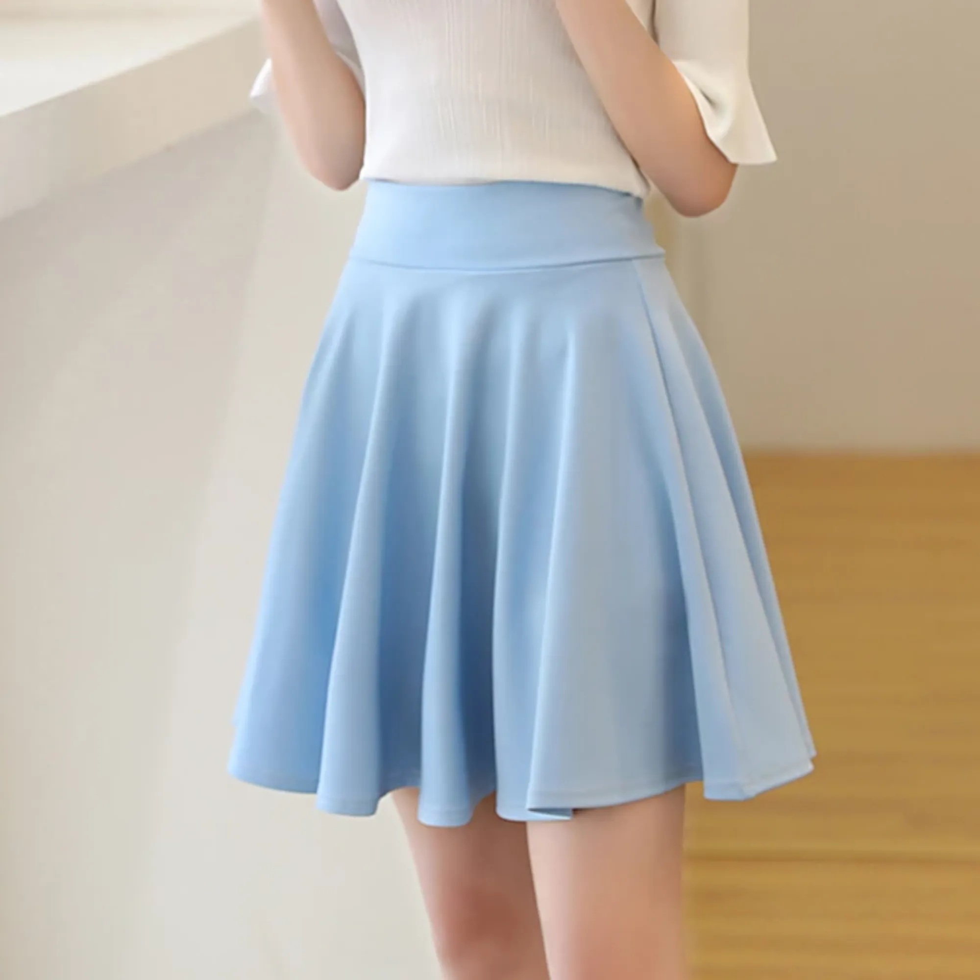 Women's Casual High-Waist A-Line Mini Skirt Shorts