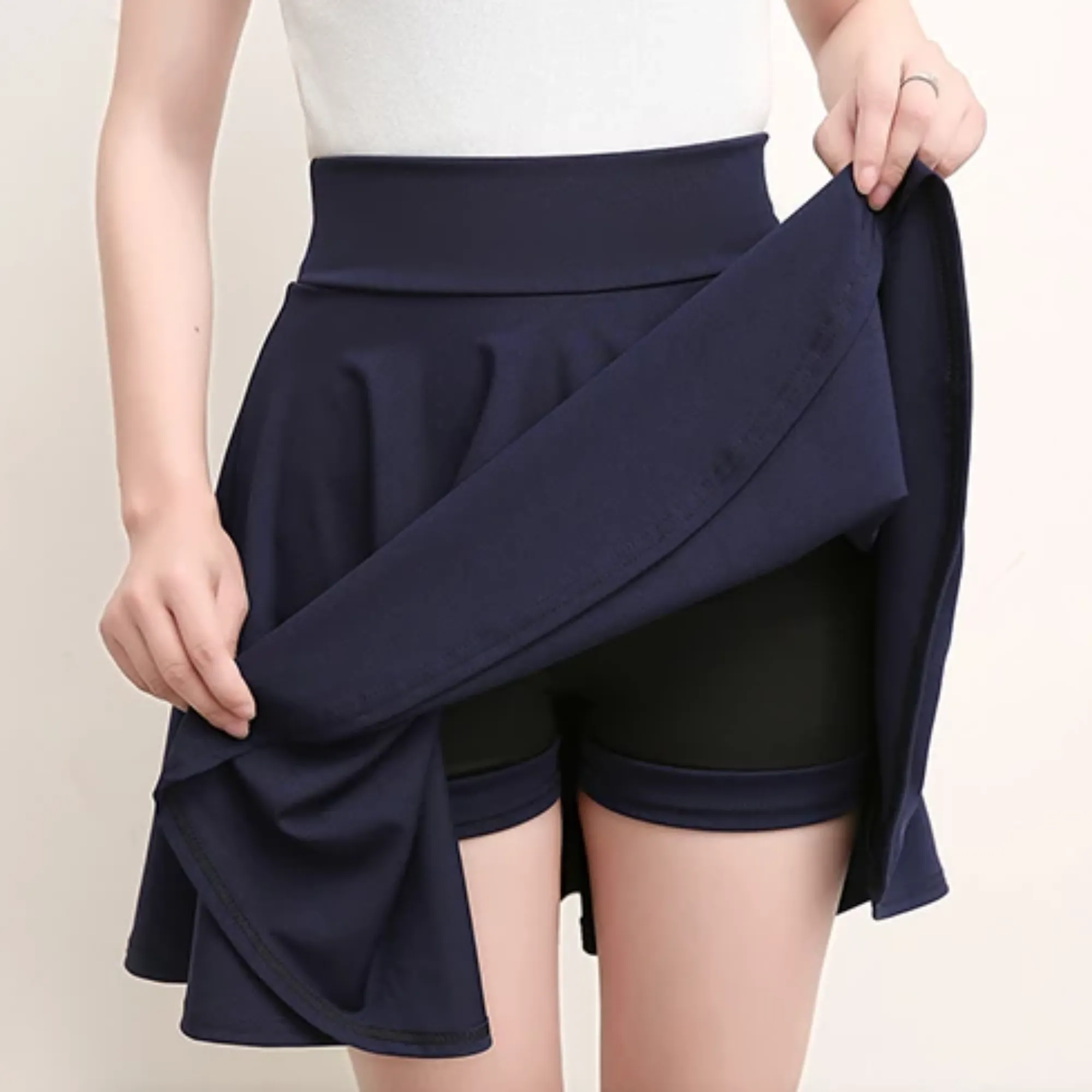 Women's Casual High-Waist A-Line Mini Skirt Shorts