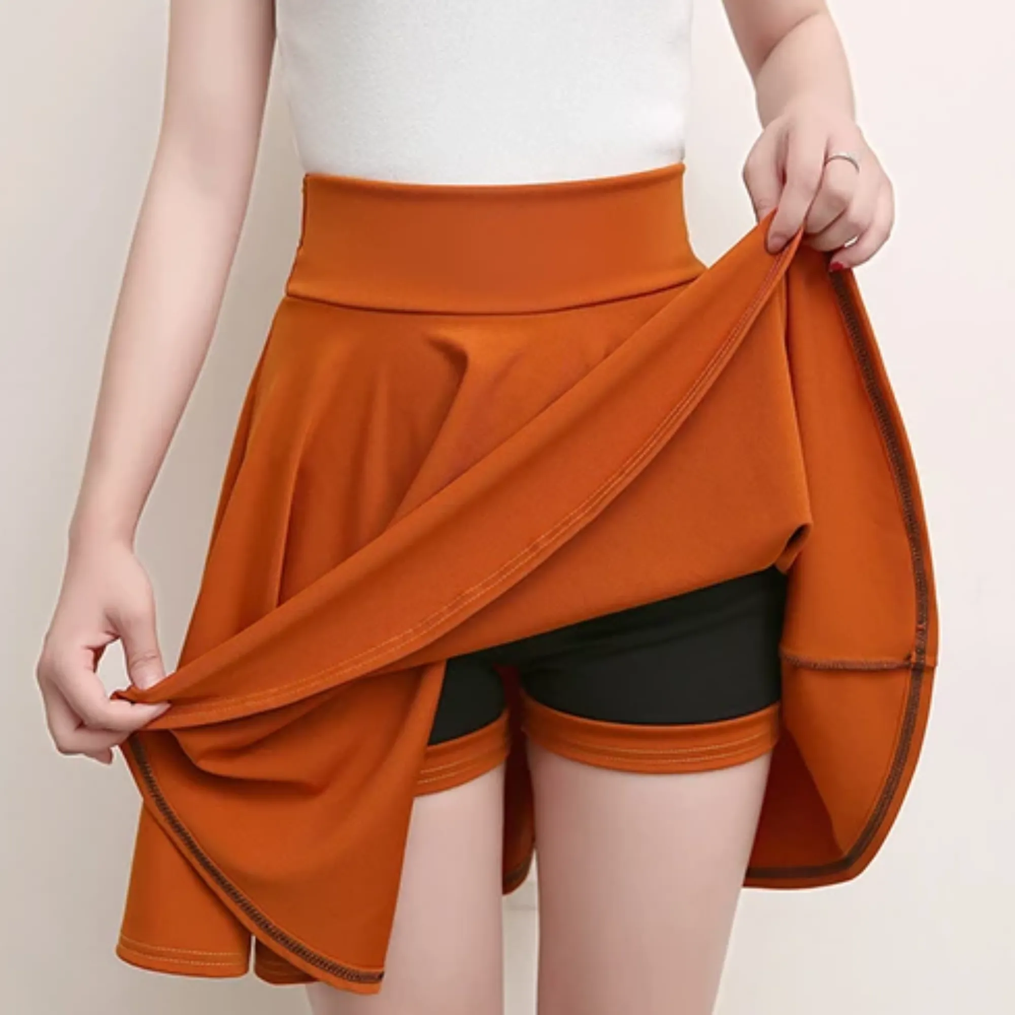 Women's Casual High-Waist A-Line Mini Skirt Shorts