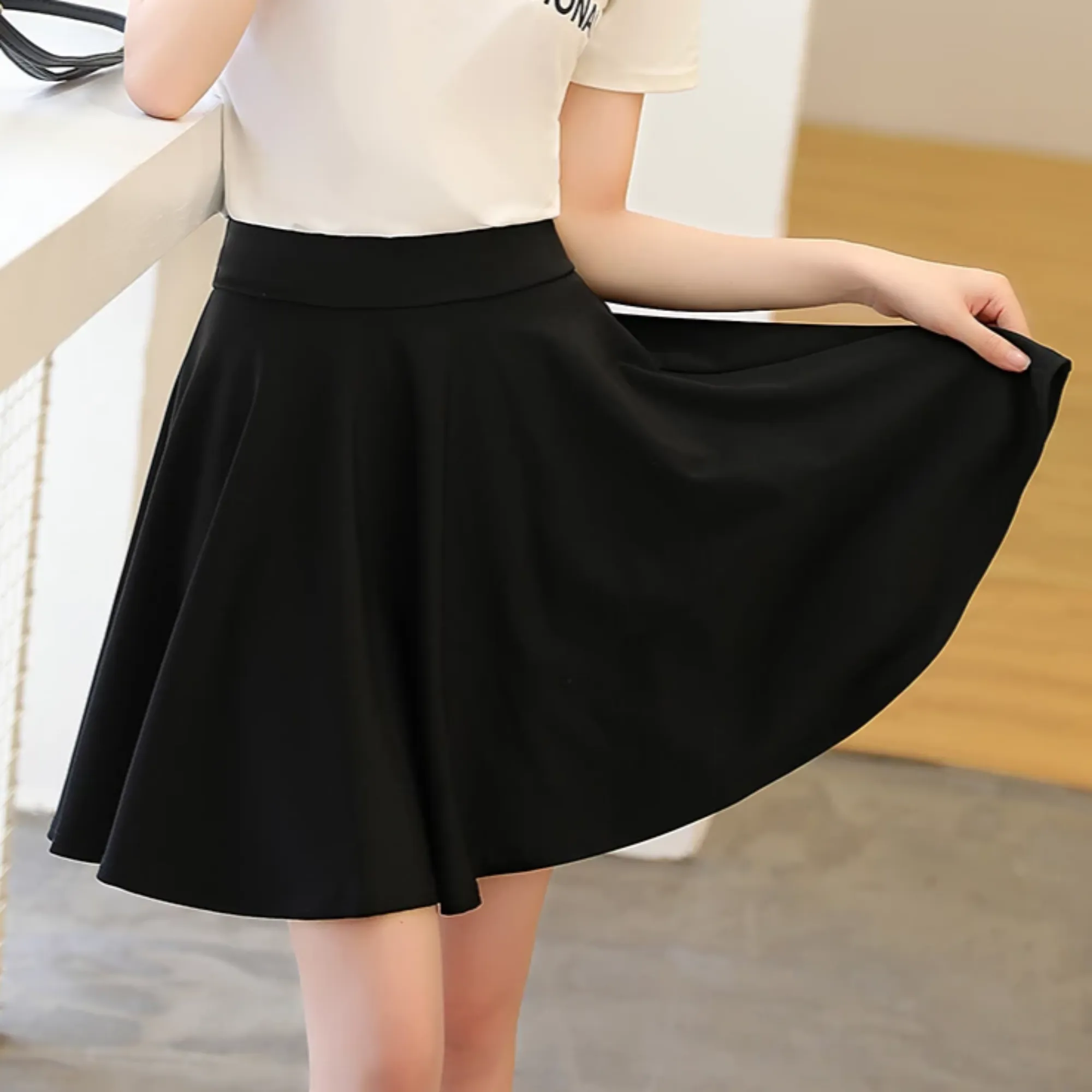 Women's Casual High-Waist A-Line Mini Skirt Shorts