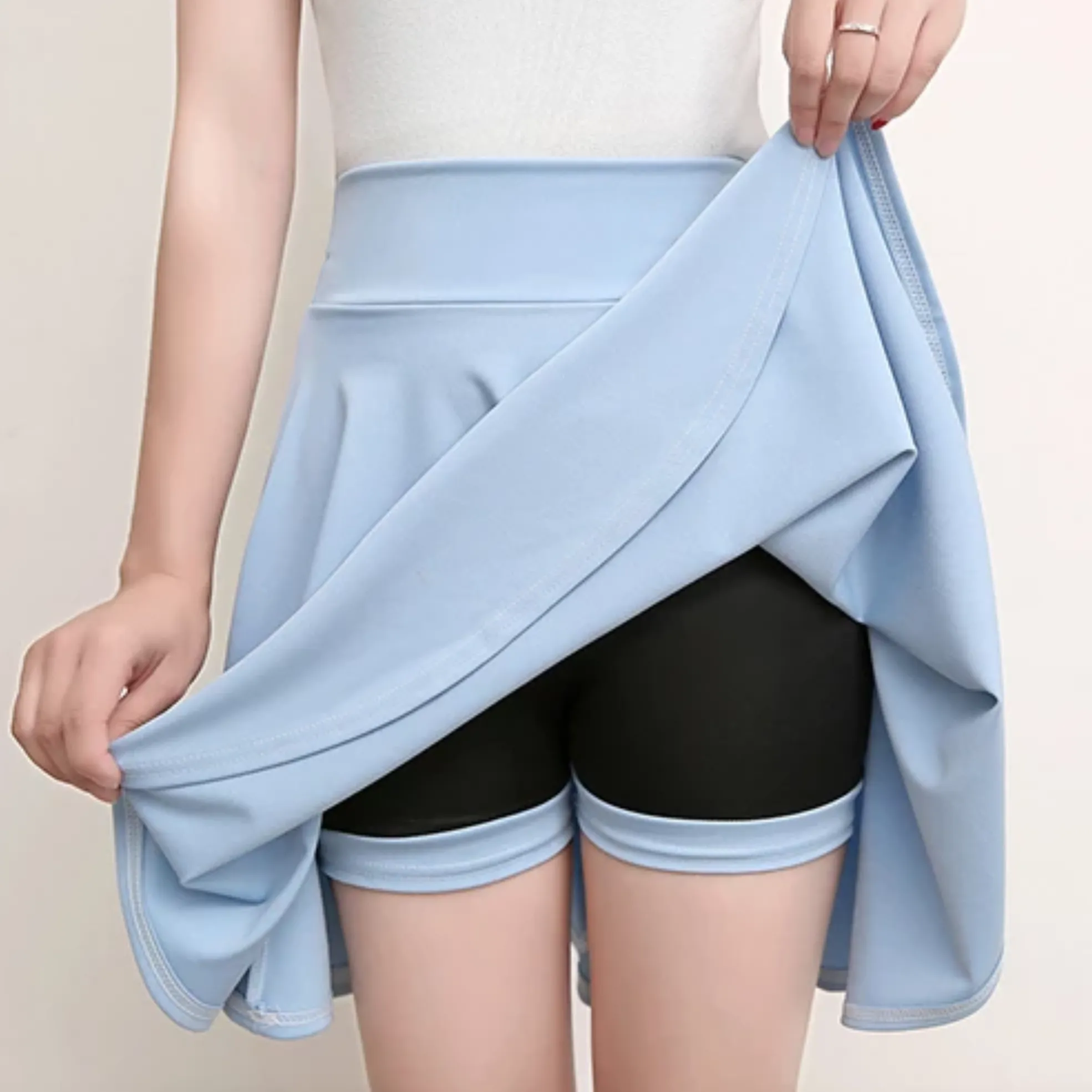 Women's Casual High-Waist A-Line Mini Skirt Shorts