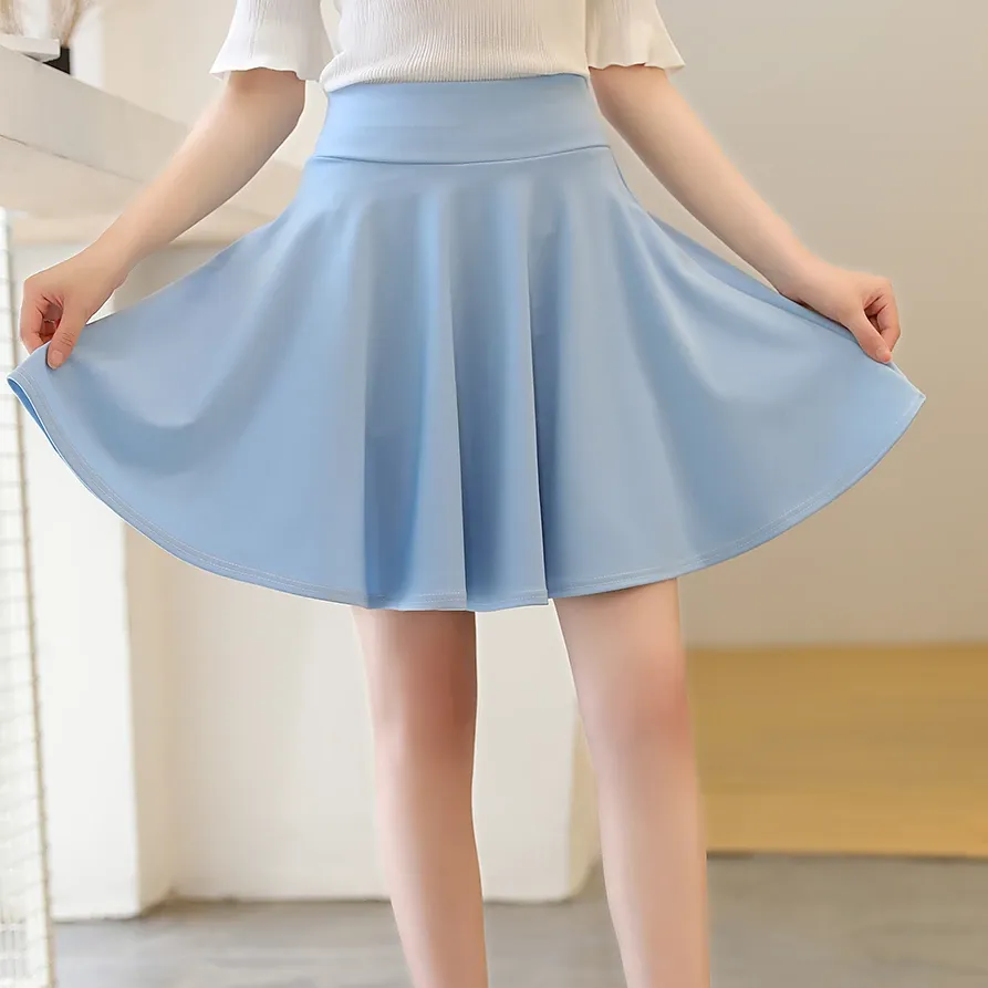 Women's Casual High-Waist A-Line Mini Skirt Shorts