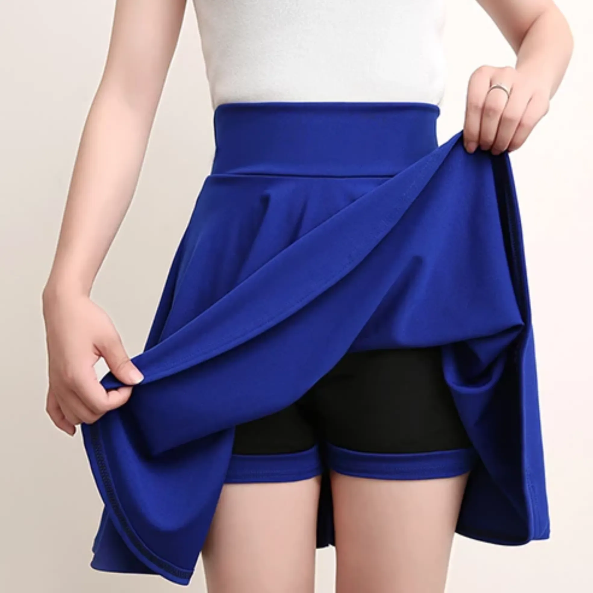 Women's Casual High-Waist A-Line Mini Skirt Shorts