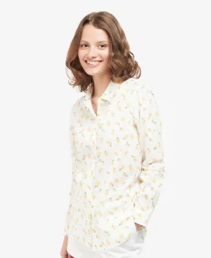 Women's Safari Shirt - Cloud/Sunflower Print