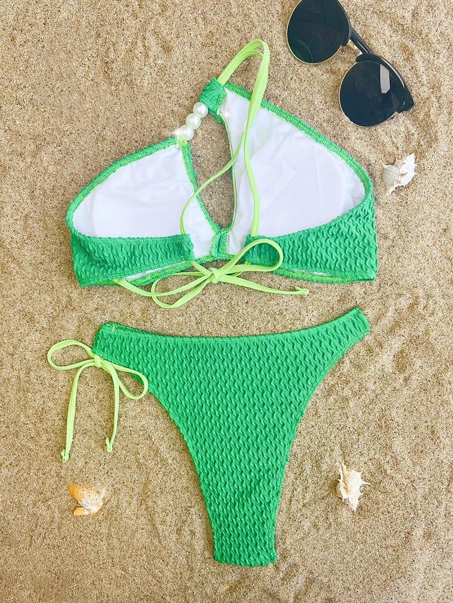 Women's Single Shoulder Bikini Set - Sexy Swimwear, GFIT