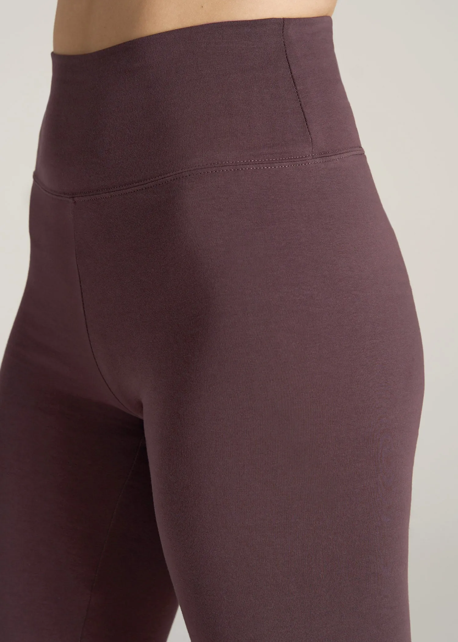 Women's Tall Cotton Leggings in Dusty Merlot