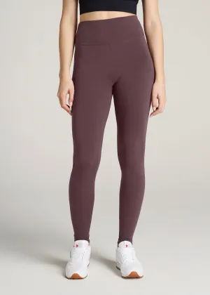 Women's Tall Cotton Leggings in Dusty Merlot
