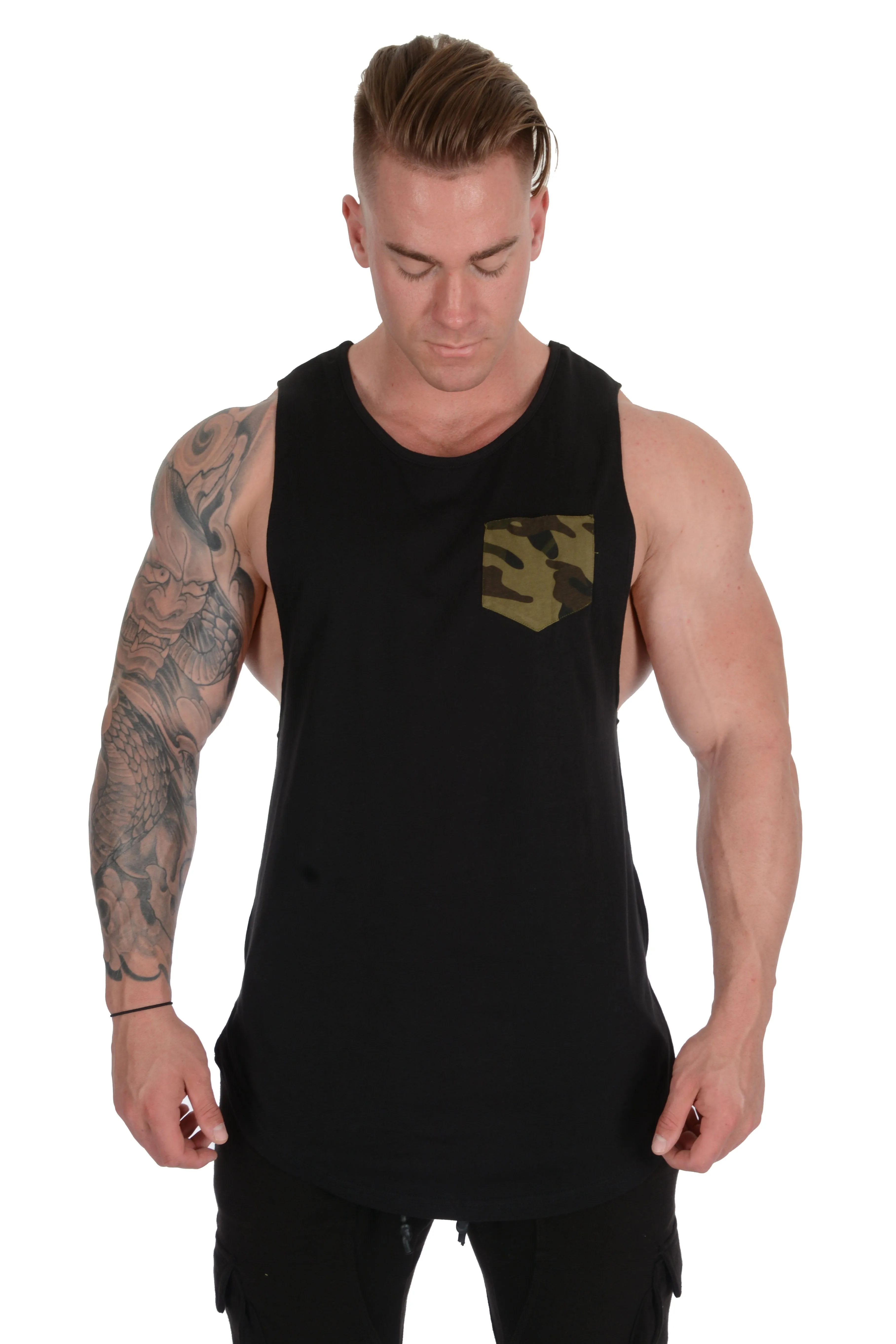 YoungLA Elongated Muscle Cut-Off Bodybuilding Tanks 306