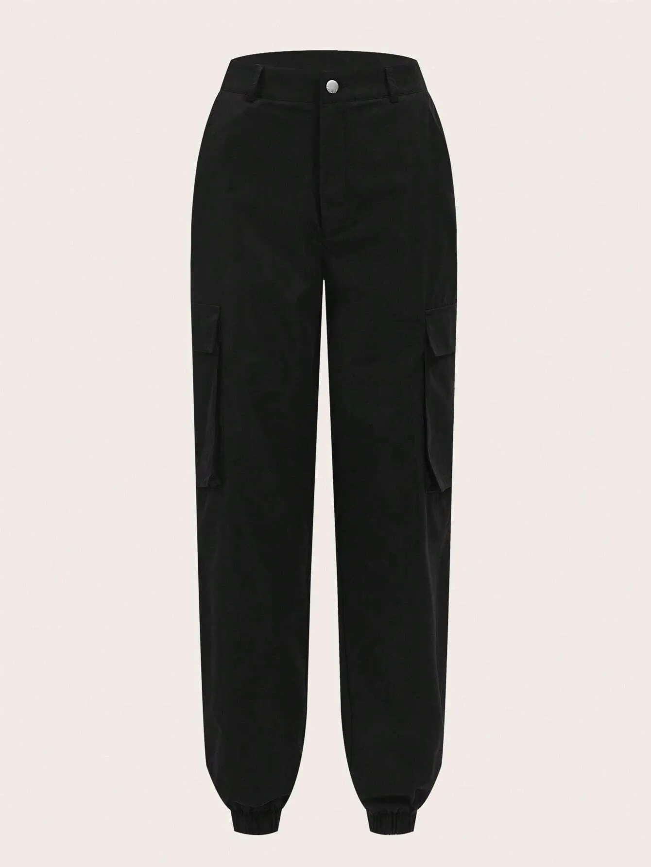 Zip Up Pocket Side Cargo Pants